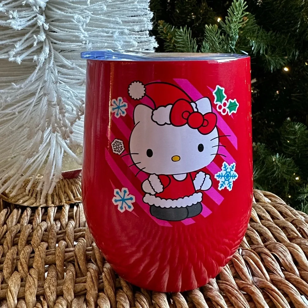 Hello kitty Christmas Holiday red wine sip cup gift Collectible - Picture 5 of 5